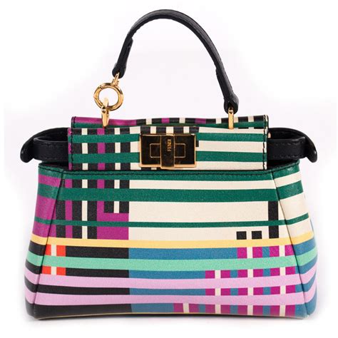 fendi peekaboo striped bag|fendi peekaboo bag price.